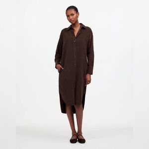 Madewell Womens Corduroy Long-Sleeve Midi Shirtdress Relaxed NWOT Size XS